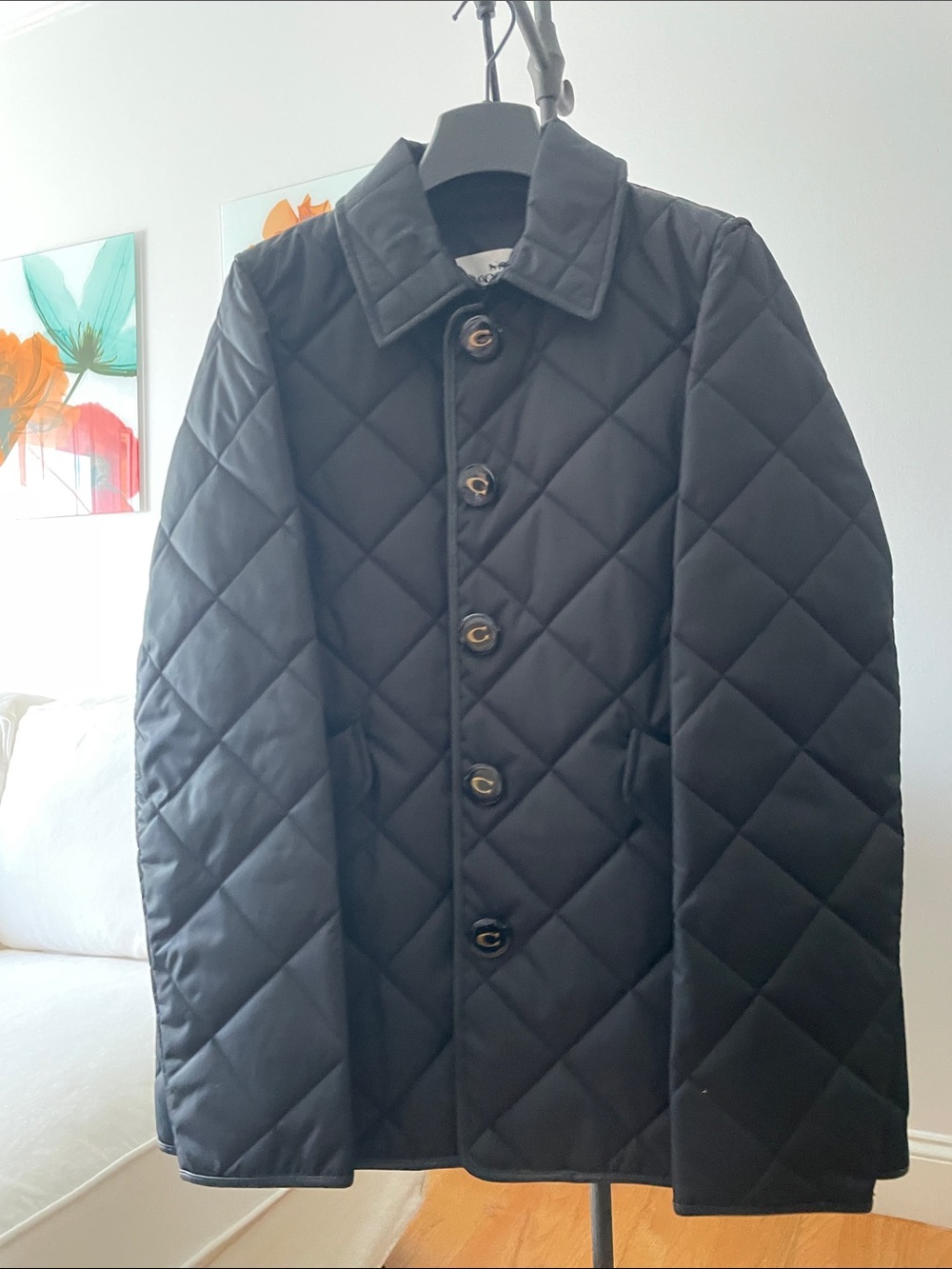 Coach Black Diamond-Quilted Jacket